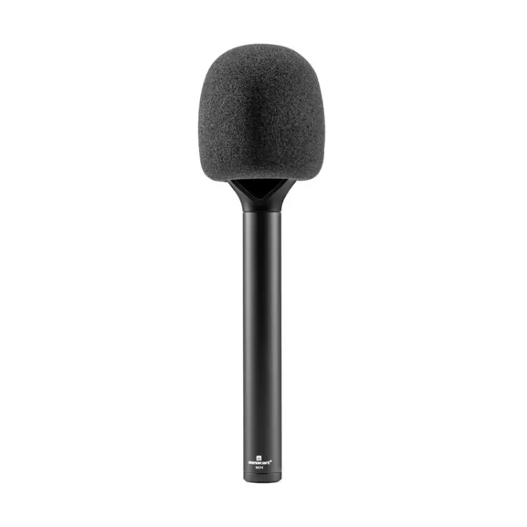 Relacart Wireless Microphone holder interview Handheld transmitter cold shoe Handle Grip with Windscreen for Interview Recording