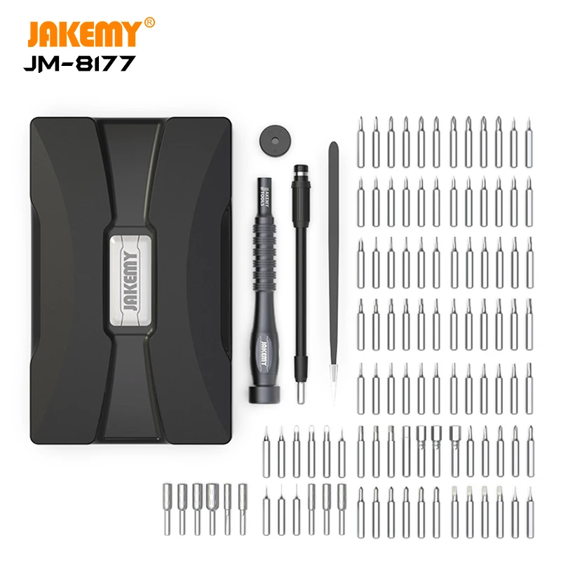 JAKEMY JM-8177 Precision Screwdriver Set Magnetic Bits Aluminum Alloy Handle Screw Driver for iPhone Computer Repair Tools