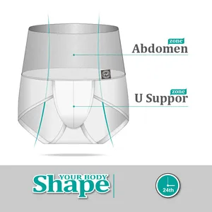 مشد عالي الخصر للرجال, سراويل بطن التخسيس, مشكل الجسم, ملابس داخلية للياقة البدنية ضاغطة, تشكيل الملابس الداخلية, فقدان الوزن أفضل 12 حزام تشكيل للرجال - رقم 8