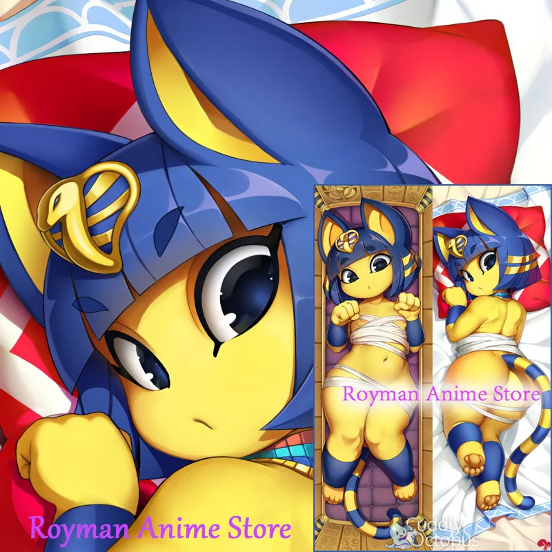 

Dakimakura Anime Ankha Animal Crossing Double Sided Print Life-size Body Pillow Cover