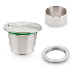 Two usages/Capsulone coffee capsule fit for nespresso machine refillable reusable 304 stainless steel pod cup/coffee filter