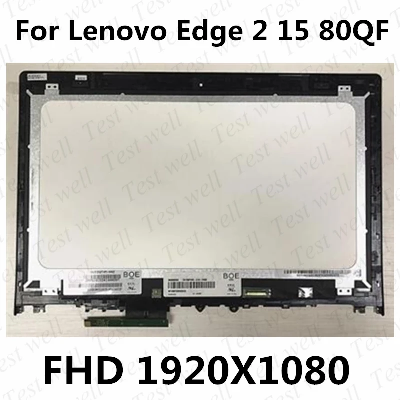 

Original 15.6" LCD Touch Screen Digitizer Assembly for Lenovo Edge 2-1580 Edge 2-15 80QF 5D10K28140 FHD 1920*1080 30pins