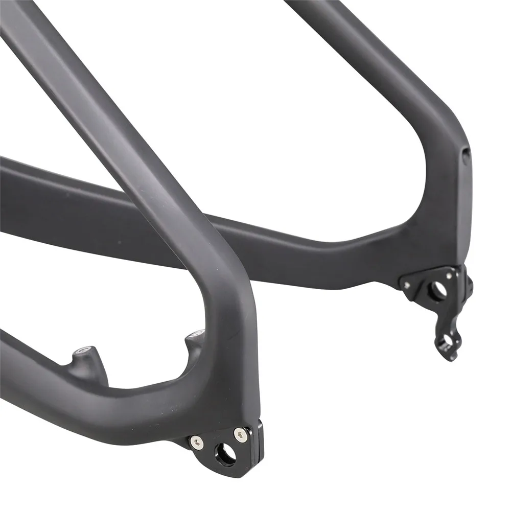 ICANbikes 26er carbon fat bike frame 197mm rear space fat bike carbon frame UD matt 17/19 inches SN02