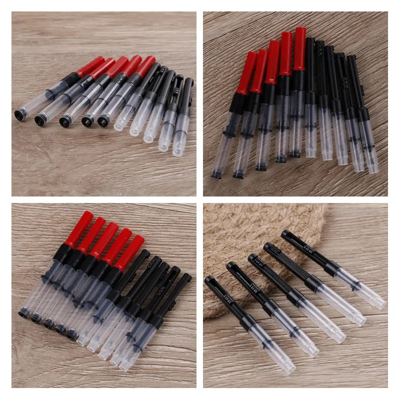 1pc Universal Fountain Pen Black Red Ink Converter Pump Cartridges Refill Converter 6.5cm Magic Trick