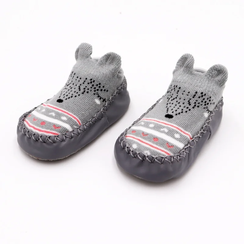 New children's cartoon non-slip shoes socks for 0-3 years old baby toddler kids foot socks