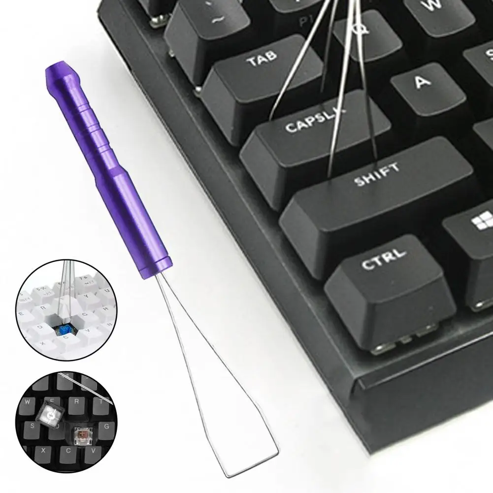 1Pc ลวดเหล็กแป้นพิมพ์ Keycap Puller Remover