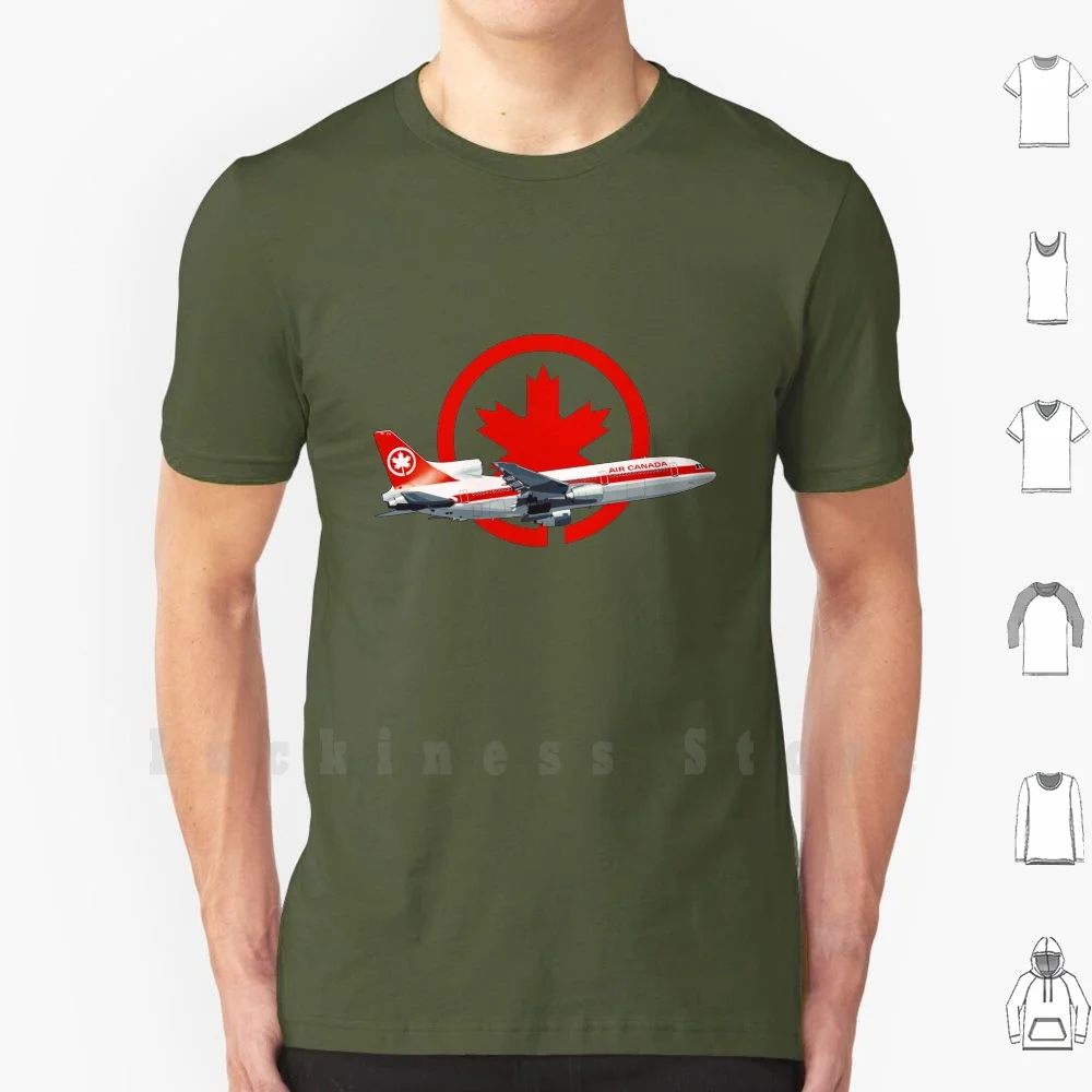 Air Canada Tristar Lockheed T Shirt Men cotton Cotton S - 6xl Lockheed Tristar Tristar Lockheed Airplane Aesthetic Airport