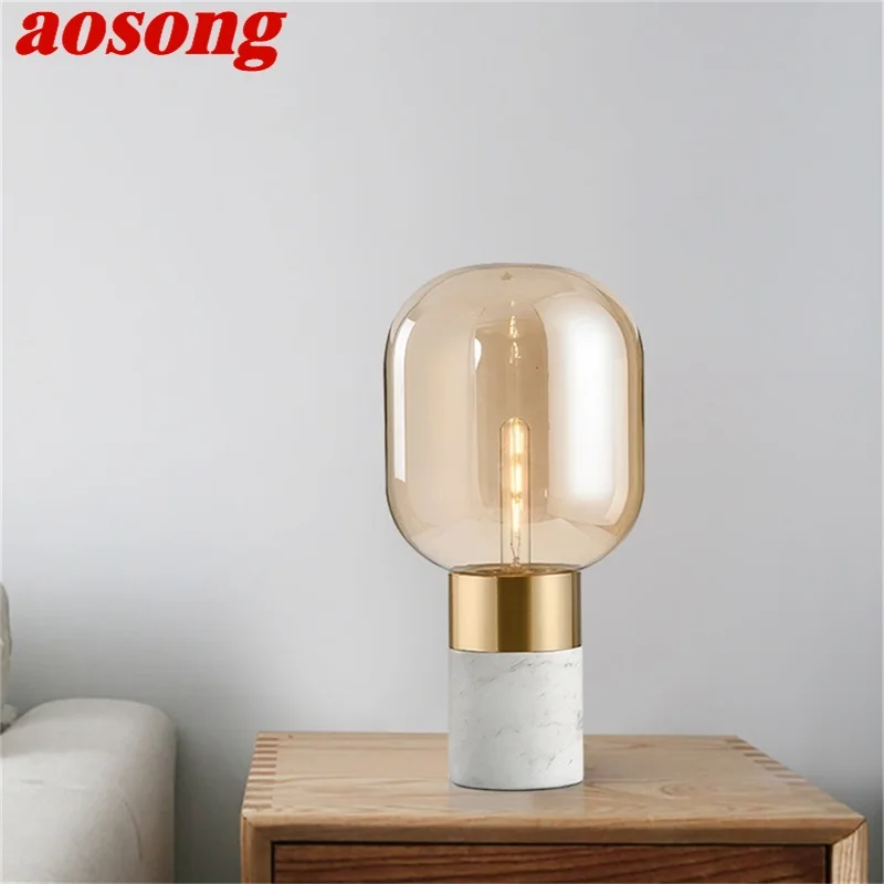 AOSONG Nordic Simple Creative Table Lamp Modern LED Desk Lighting Decorative for Home Bedside