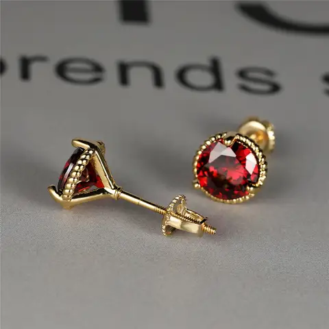 8 best sales लाल पत्थर की बालियां - №2