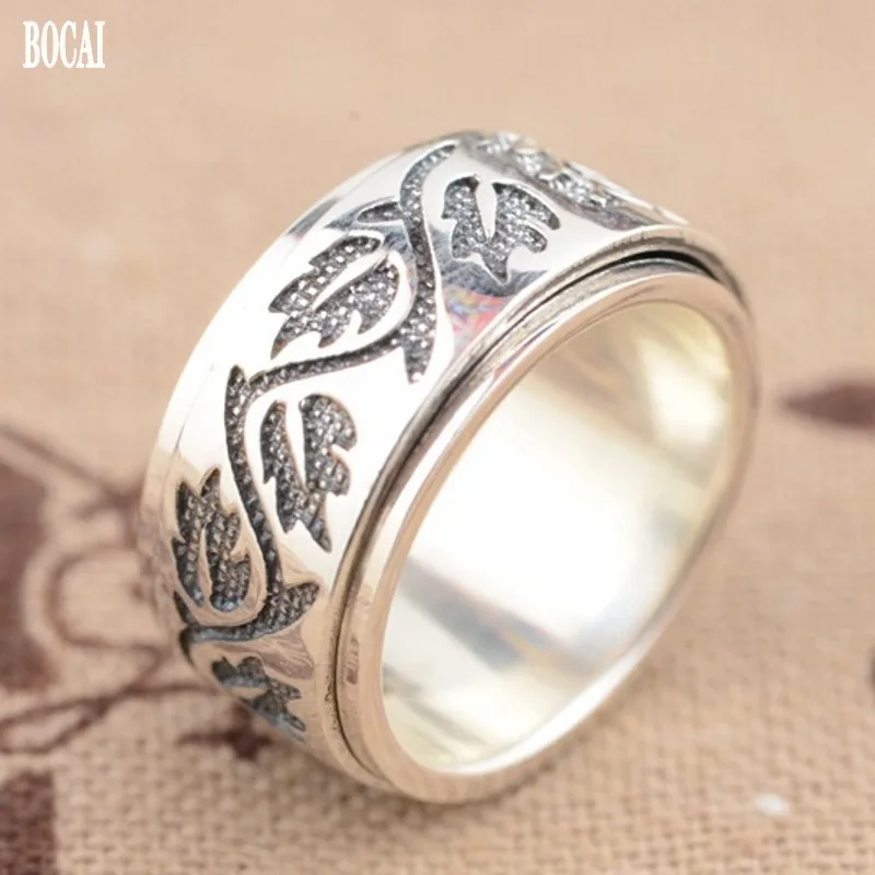 Deer king S925 sterling silver ring silver jewelry wholesale antique style jewelry lovers transfer ring