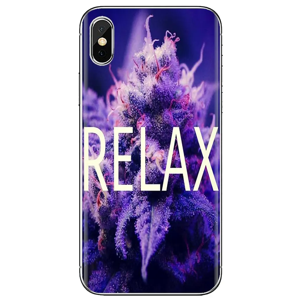 Relax a Little Weed Pot Joint Smoking Soft Cover For iPhone iPod Touch 11 12 Pro 4 4S 5 5S SE 5C 6 6S 7 8 X XR XS Plus Max 2020