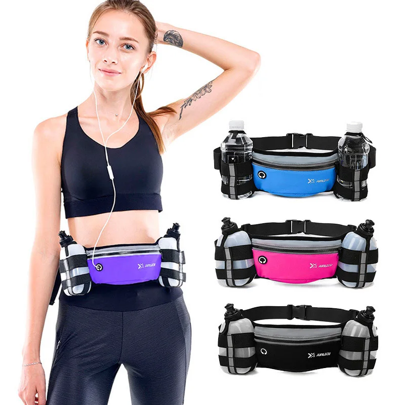 

4.5-7inch Sport Running Marathon Waterproof Waist Bag With Water Holder Cycling Riding Luminous Breathable Bag Fitness Bag