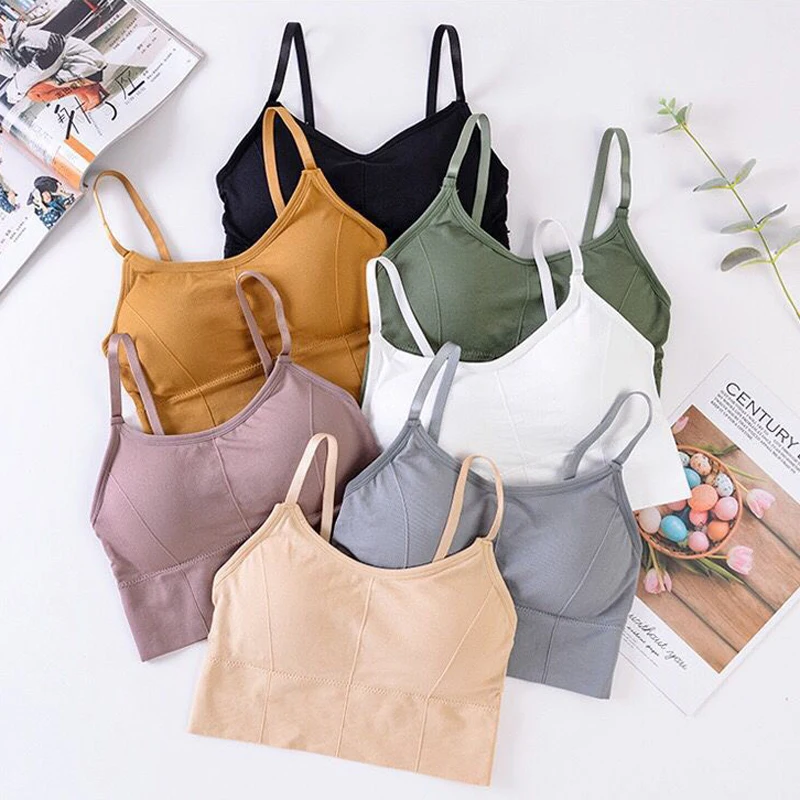 SofBeauForY Đẹp Dây Sau Lưng Liền Mạch Quấn Ngực Quần Lót Bé Gái Gợi Cảm Underwired Bra Đáy Chống Trần Ống Top