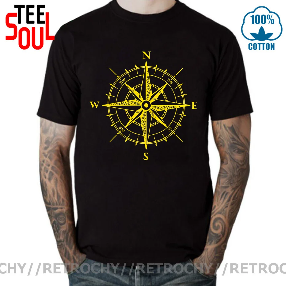 NSWE Compass Streetwear Men T Shirt 2021 Summer Mens Lost Direction tshirt Orientation Tool T Shirts Printing Tee Shirt t shirt