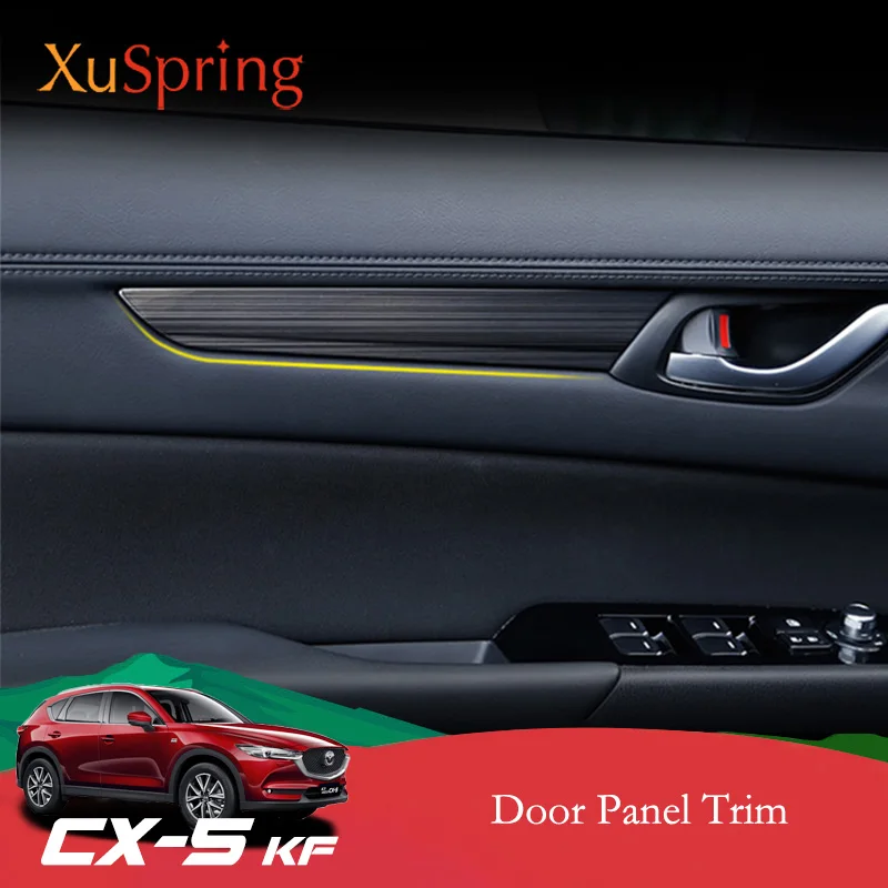 For Mazda CX-5 CX5 2017-2020 2021 2022 2023 2024 KF Door Handrail Panel Covers Trim Strips Sticker Decorative Car Styling