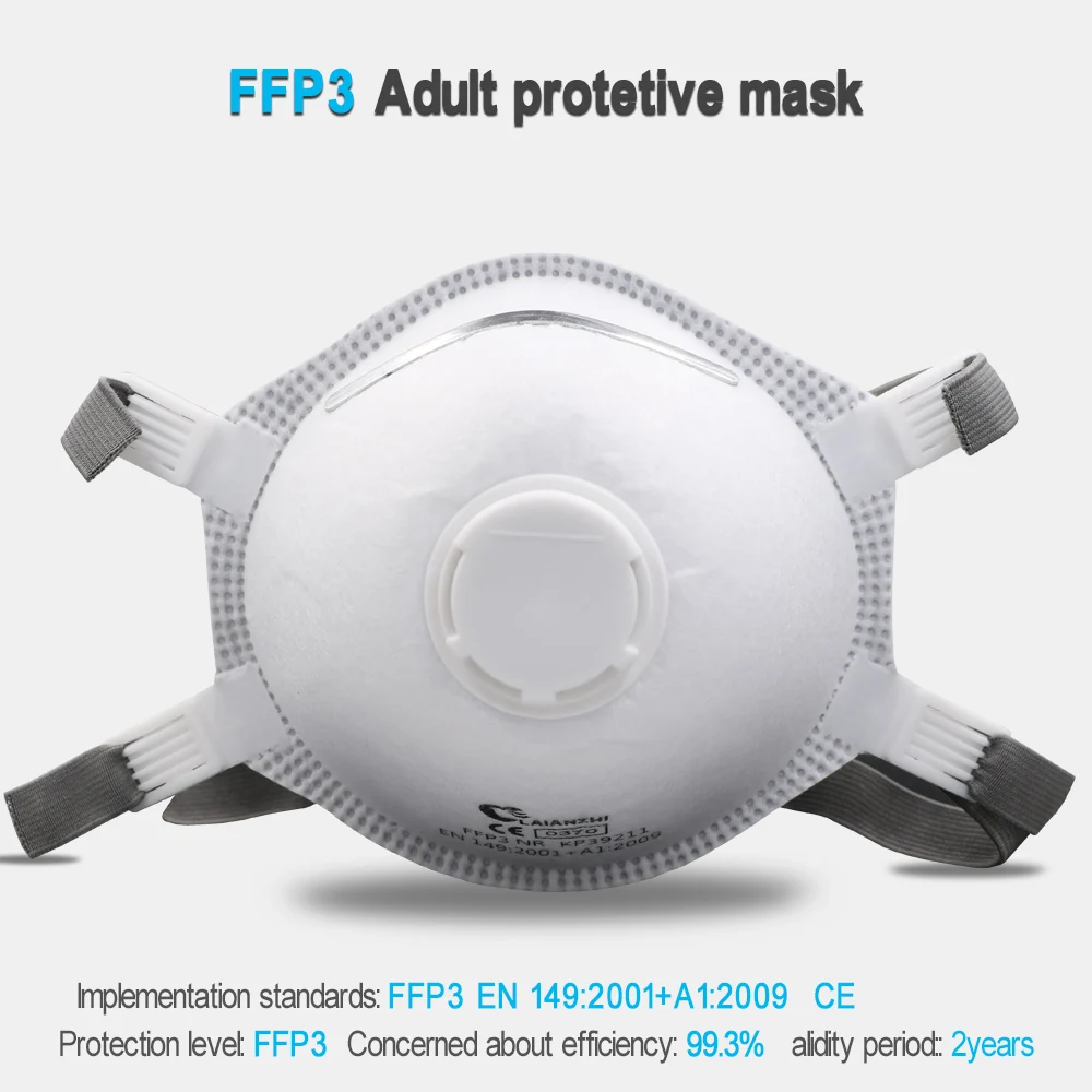 99% hygiene mask filte LAIANZHI FFP3 CE Cup type mask Air valve protective masks disposable pm2.5 masks harmful r Headwear mouth