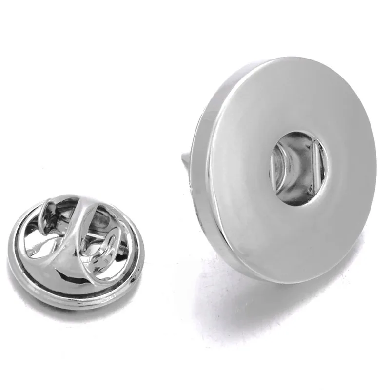 New Snap Jewelry 18mm Metal Snap Button Brooch For Women Wedding DIY Fittings Fashion Accessories ZI041