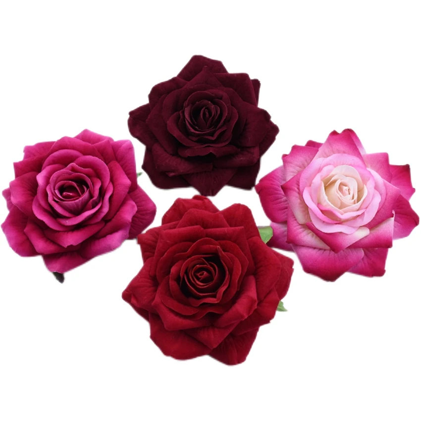 Roses artificielles de haute qualité pour Scrapbooking, 10 pièces, têtes en soie, accessoires de décoration pour la maison, produits ménagers pour mariage