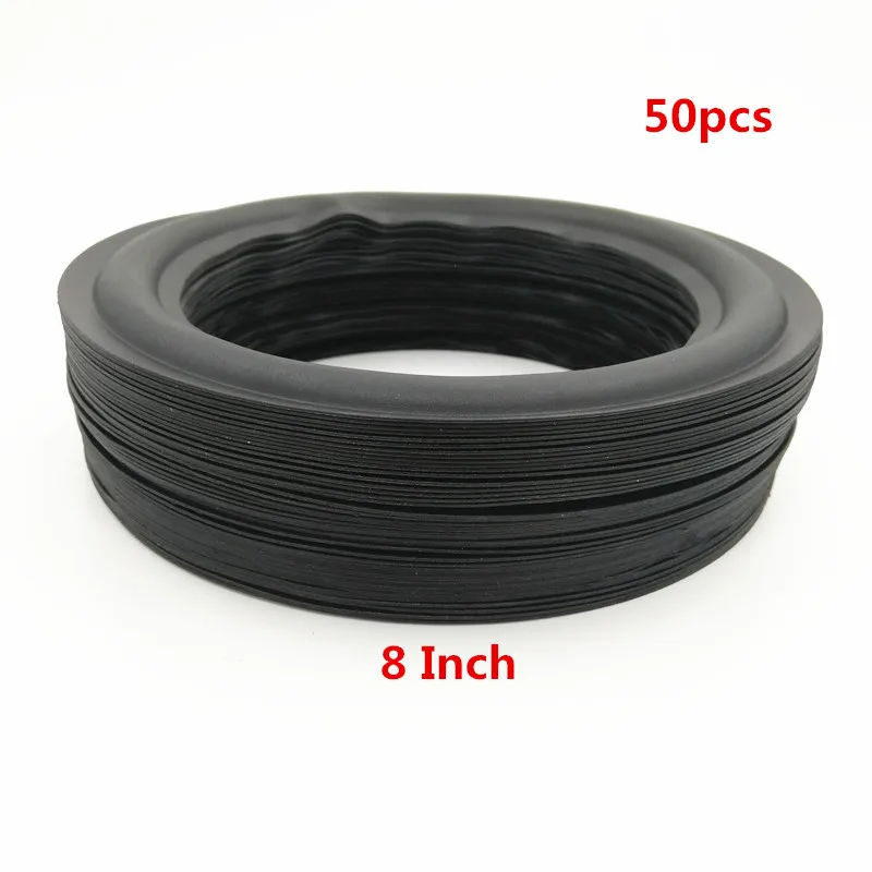 

50pcs/Lot 8 Inch 196x180x150mm Subwoofer Rubber Edge Woofer Surround Black Ring Speaker DIY Repair Suspension Accessories