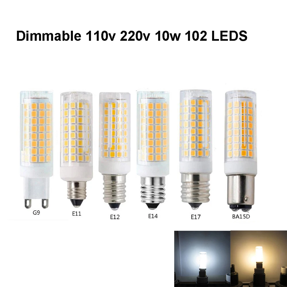 lampada led de cristal regulavel mini lampada de milho 110v 220v 10w g9 e11 e12 e14 e17 ba15d g4 gy635 g8 50 pcs 01