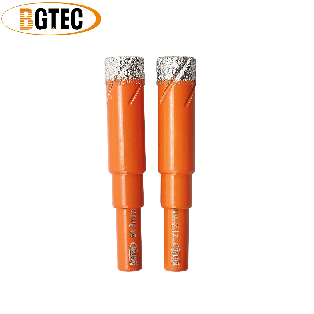 

BGTEC 2pcs Round Shank 12mm Vacuum Brazed diamond drill bits for ceramie tile granite Dry drilling bits diamond hole saw