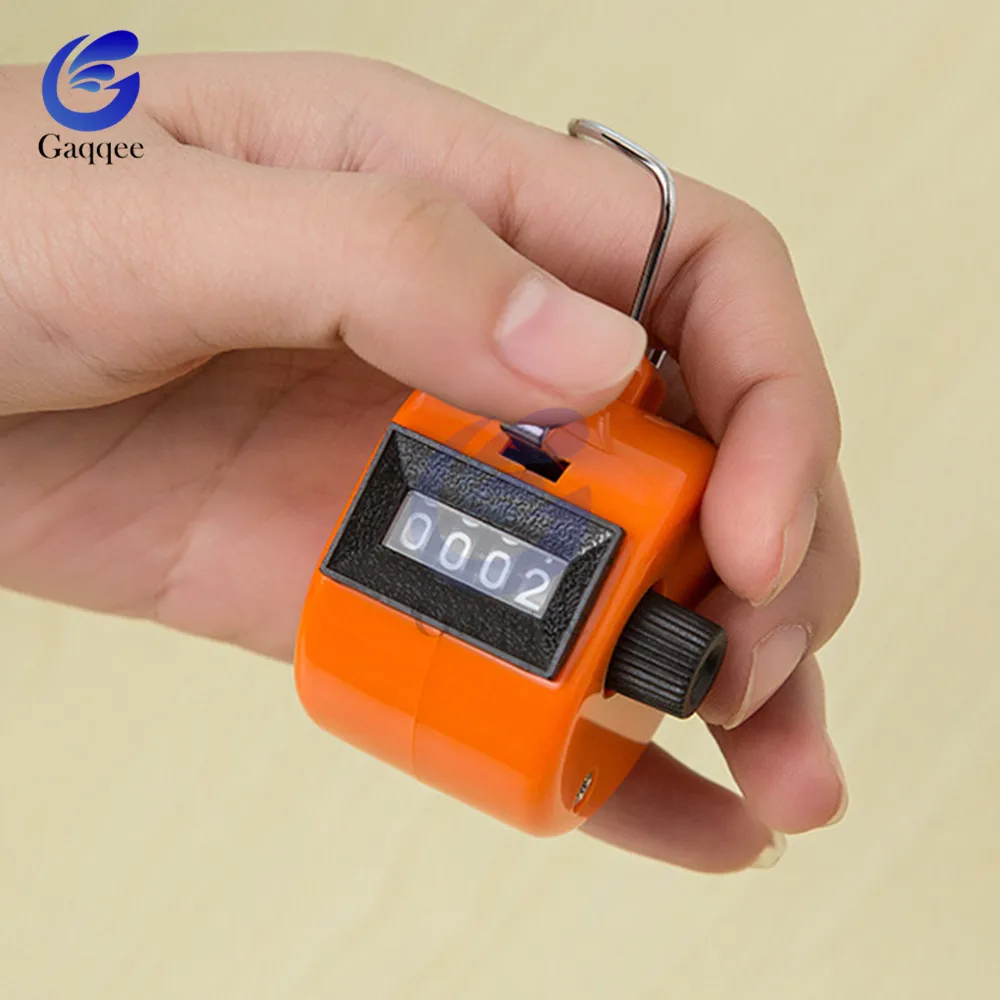 4 Digit Number Counters Plastic Shell Hand Finger Display Manual Counting Tally Clicker Timer Golf Counter