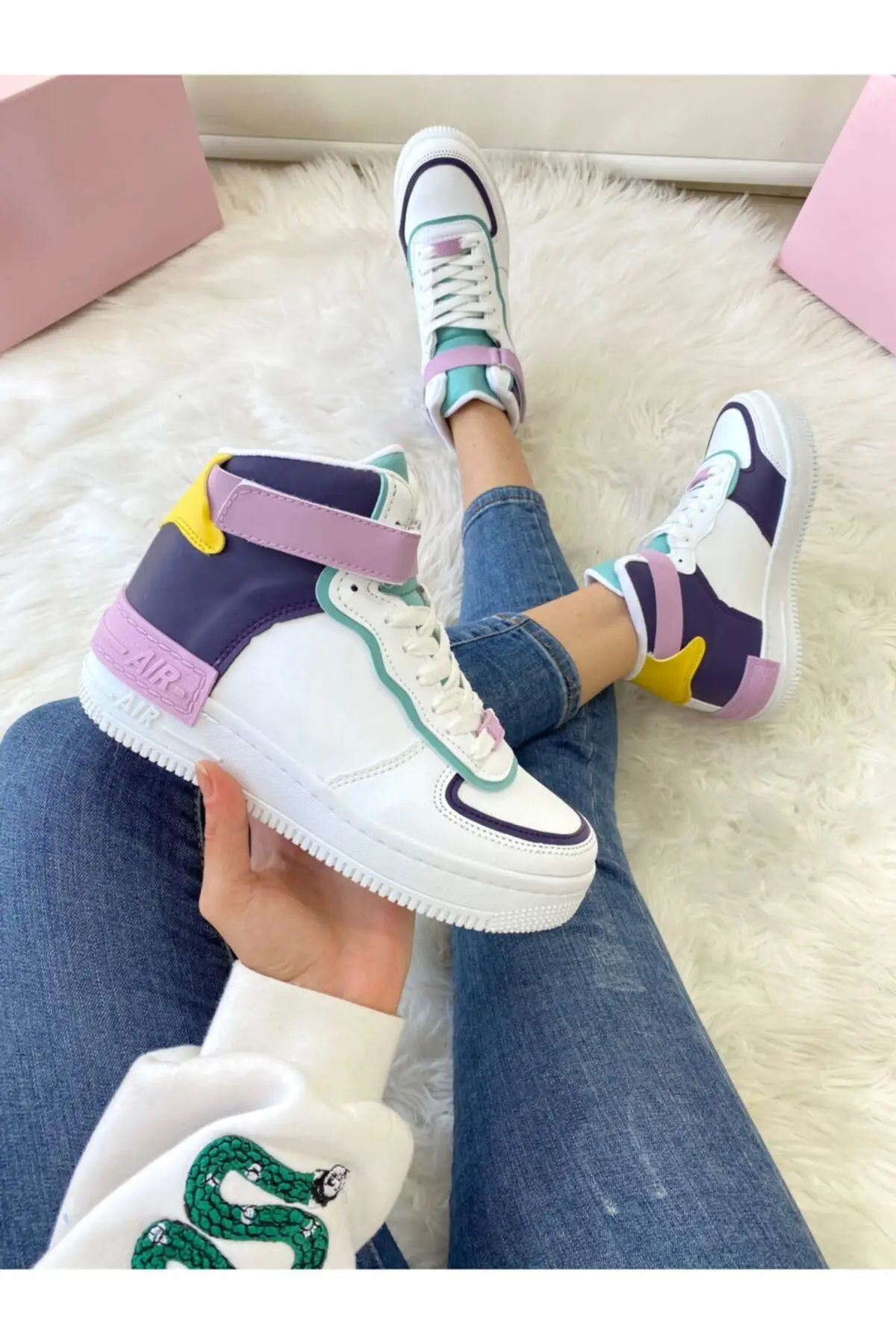 

Women Baggy Trousers Purple Sport shoes