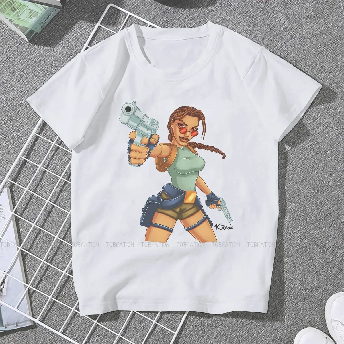 Tomb Raider Lara Croft Adventure Game Film 100% Cotton TShirts Cool Distinctive Woman's T Shirt Funny Clothing 4XL