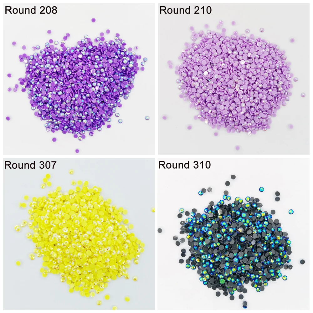 2025 New AB Stone Round Drills For DIY Diamond Painting  Embroidery Rhinestone Colorful Mosaic Colored AB Drill Diy Home Decor