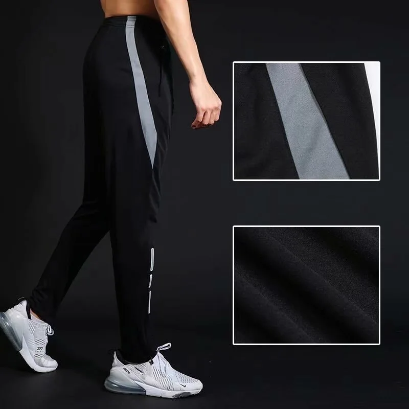 New Men Running Pants Soccer Training Pants With Pockets Active Jogging Trousers Track GYM Fitness Boys Sports Leggings