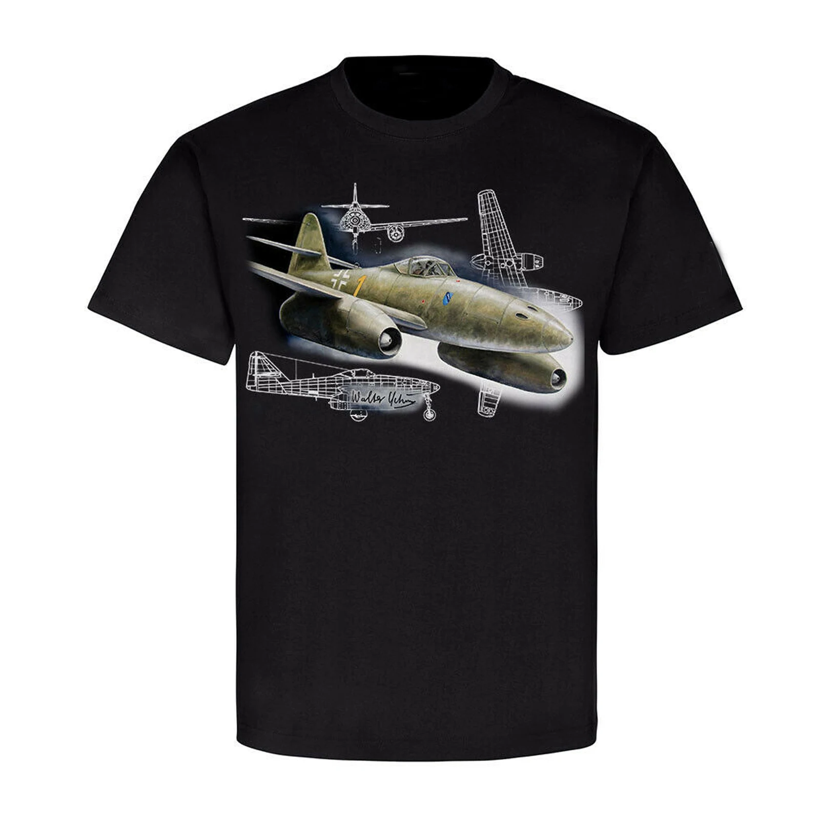 Air Force Me-262 Schwalbe Jet Fighter T-Shirt. Summer Cotton Short Sleeve O-Neck Mens T Shirt New