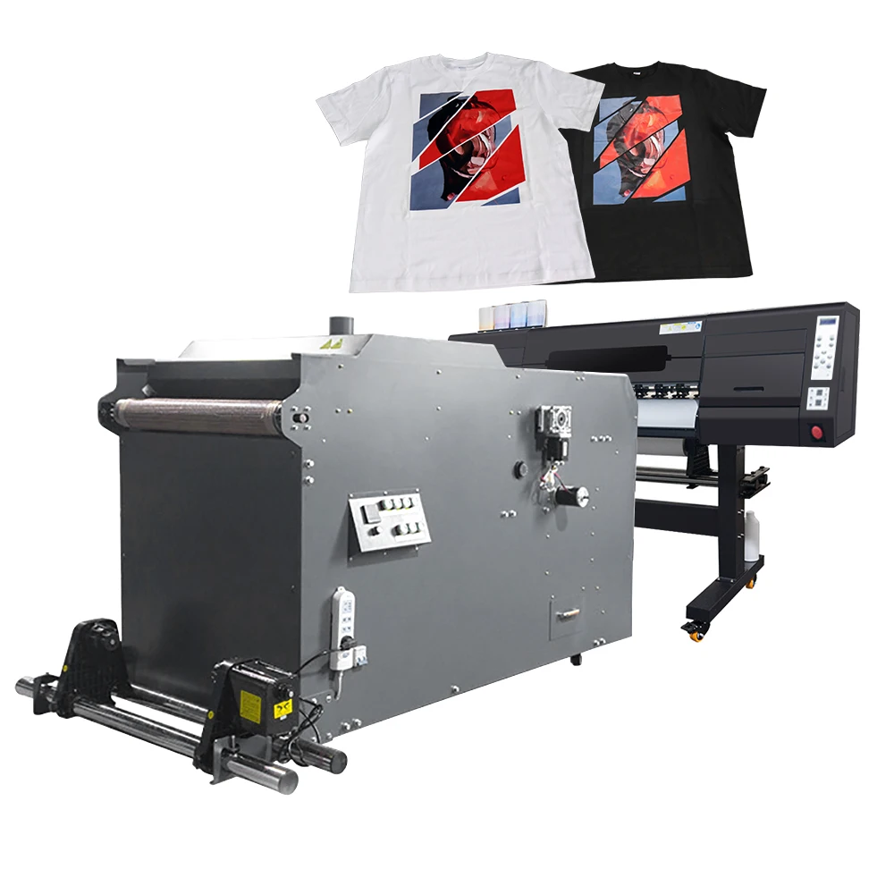 DTF Heat Press Machine For DTF Print  PET Heat Press Machine + Shaking Powder Machine