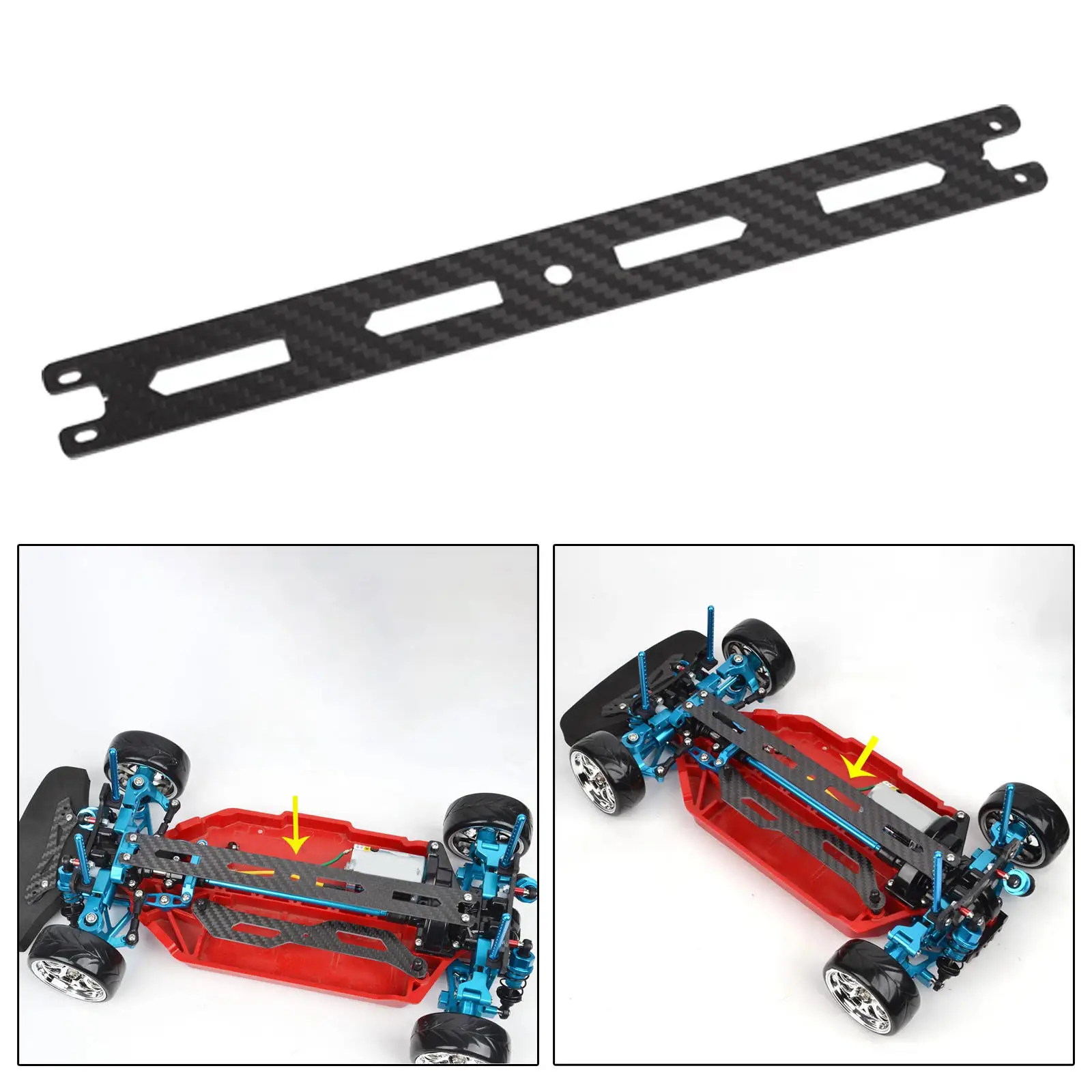 

1:10 Scale Carbon Fiber Top Upper Deck Accessories Tray Part Chassis Upgrades for Tamiya 1/10 RC Car TT02 TT02B TT-02 TT-02B