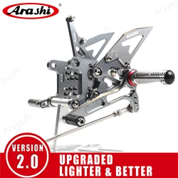 Arashi 1 Set Rider Rearset For TRIUMPH Speed Triple 1050 2005 - 2014 CNC Adjustable Footrests Foot Pegs Race 2006 2007 2008 2009
