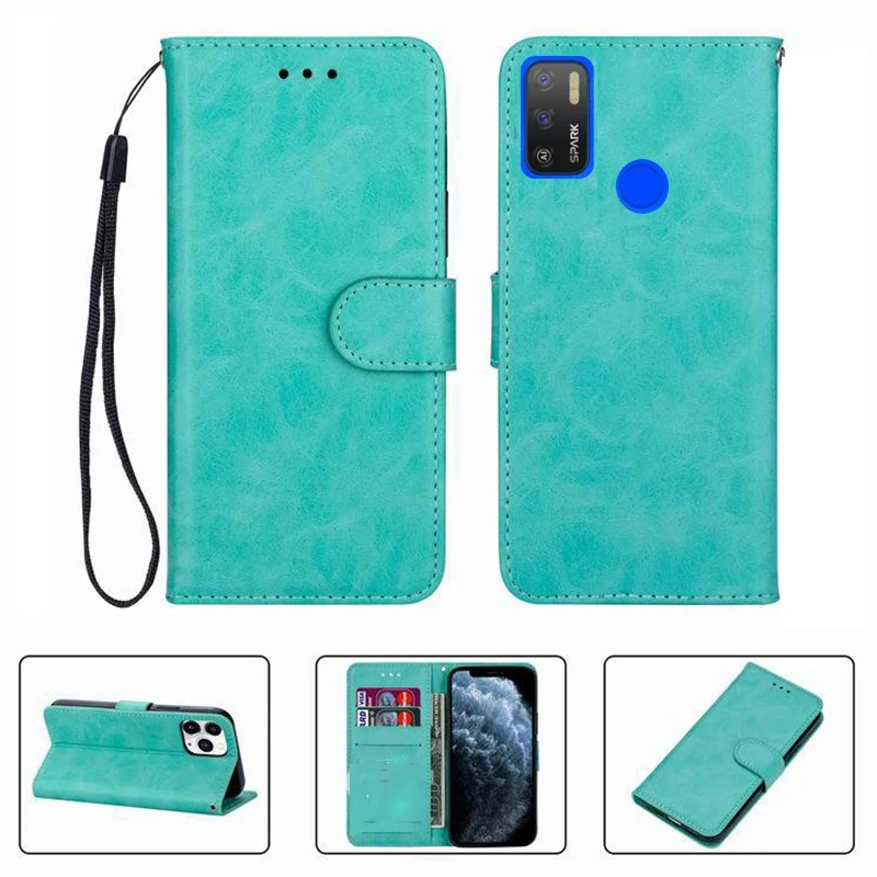 

For Tecno Spark 5 Air Spark5 5Air KD6a Wallet Case High Quality Embossing Flip Leather Shell Phone Protective Cover Funda