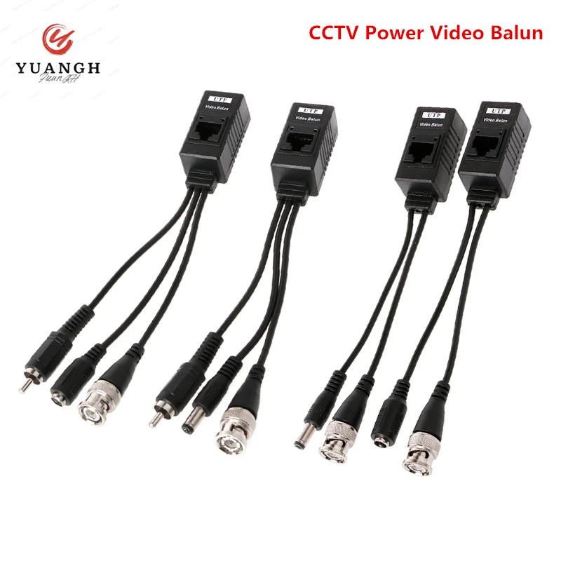 5MP CCTV Video Balun  BNC To CAT5e/6 RJ45 Connector HD Passive Twisted Pair Coax Transceiver  For AHD CVI TVI Camera