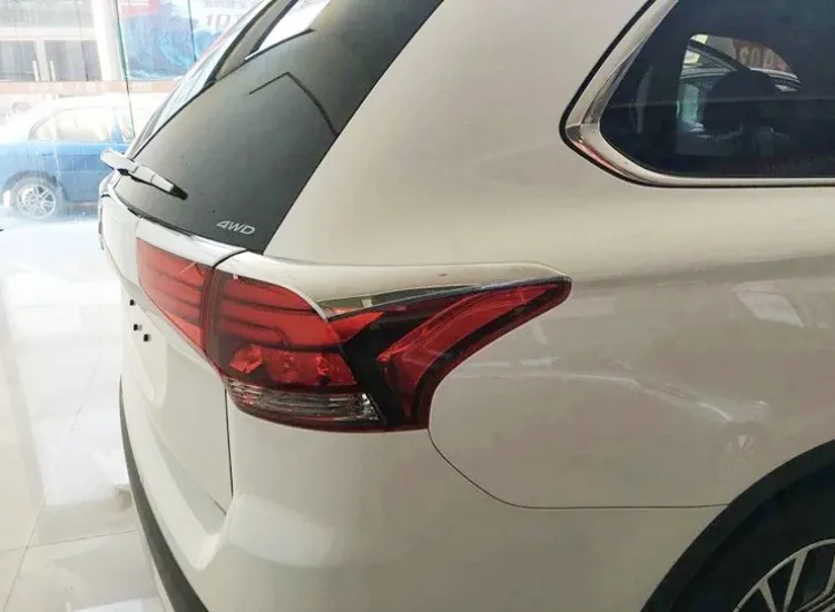 For Mitsubishi Outlander 2016 2017 2018 2019 Rear Light Strips ABS Chromed Plastic External Taillight Decoration 4pcs/set