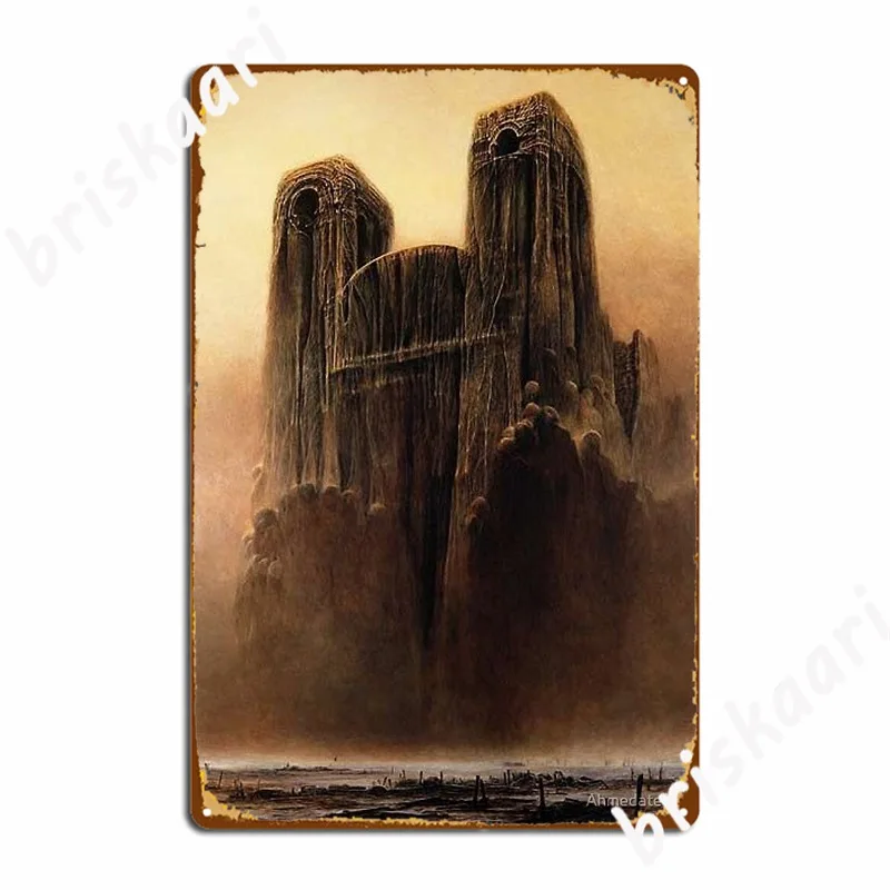 Beksinski Art Prints Poster Metal Plaque Club Pub Garage Classic Wall Plaque Tin Sign Posters