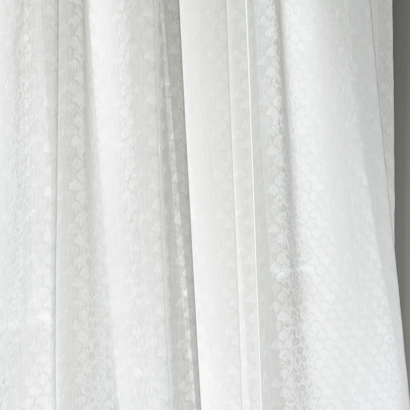 Custom curtain  All-match French Simplicity modern elegant Circle Texture livingroom window  blackout curtain tulle M1101