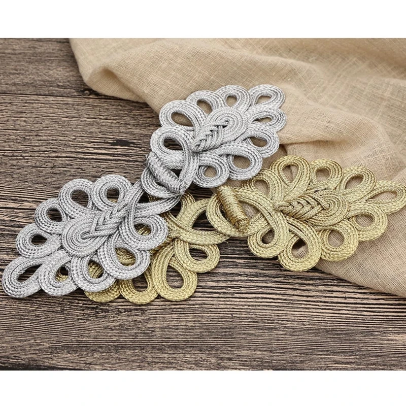 2024 New 1 Pair Large Size Chinese Handmade Cheongsam Buttons Knot Fastener Closures DIY