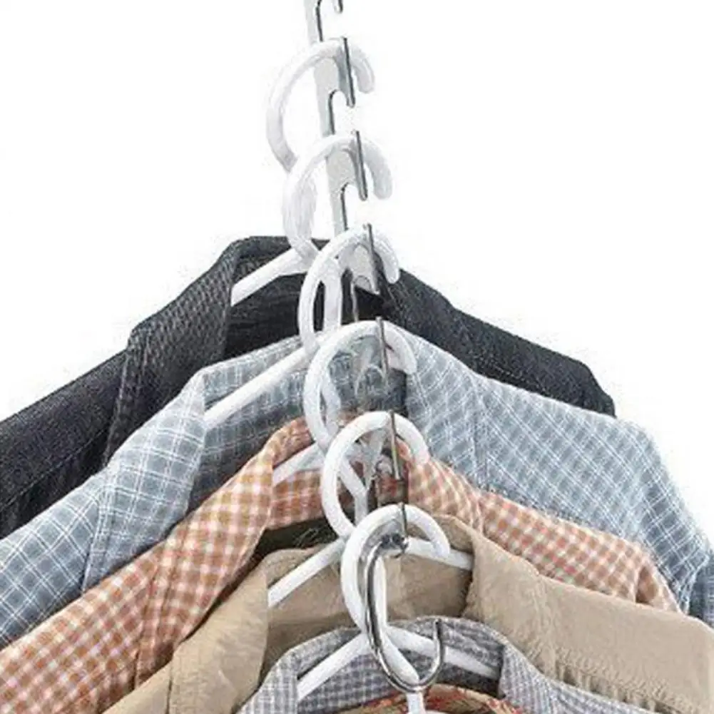 1PC Magic Hangers for Clothes Hanging Chain Metal Cloth Closet Hanger Multifunction Metal Clothes Rack Drying Hanger