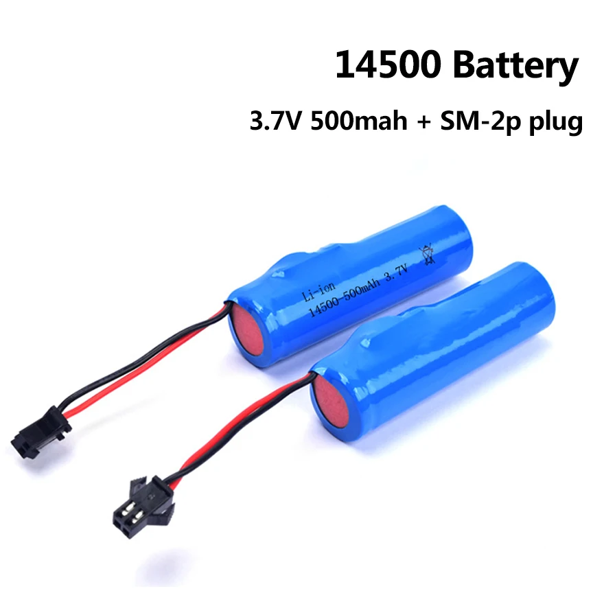 14500 Li-ion Battery For C2 D828 3.7V 500mah Rechargeable Battery for JJRC Stunt Dump Car Boat Tank Truck Replace Toy Accessory