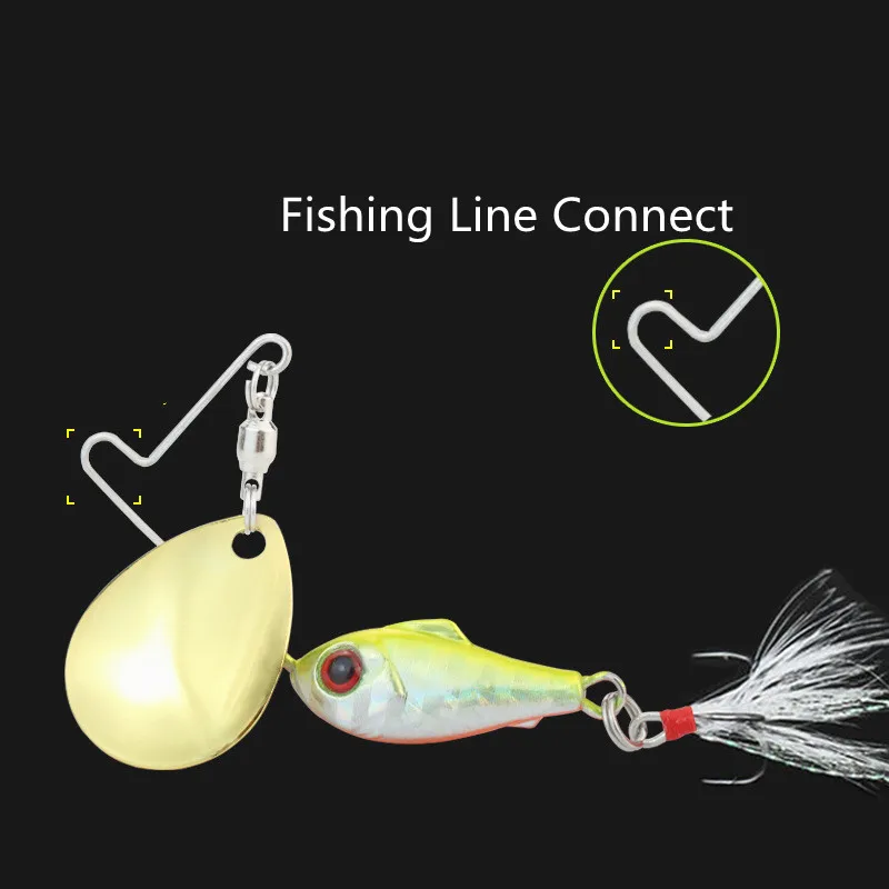 Spinnerbait Señuelo de Pesca Rotación 360º Cebo 15g - imagen 5