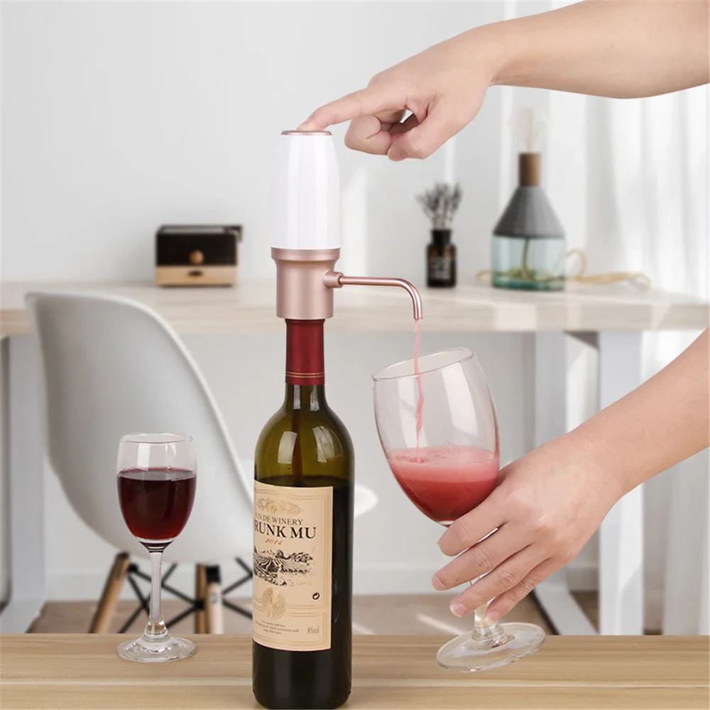 USB Charging Electric Wine Decanter Portable Quick Red Wine Aerator Decanter Smart Wine Pump Fast Decanting Auto Wine Dispenser