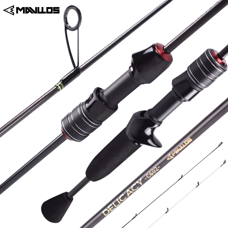 

Mavllos Delicacy Light Bas Spinning Rod Lure 0.6-8g Line 2-6lb BFS Casting Rod Hollow + Solid 2 Carbon Tips Trout Fishing Rod