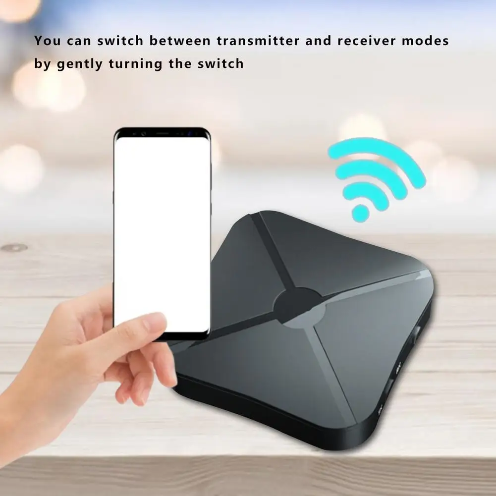 Bluetooth-compatible Audio Transmitter/Receiver Adapter Portable Transmitter Receiver 2-in-1 Wireless Audio Adapter For KN319