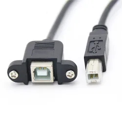 USB 2.0 Type B Male to Female M/F EXTENSION Data Cable Panel Mount For Printer cord with Screw hole 30cm 50cm