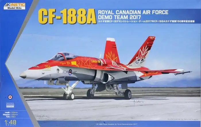 KINETIC K48070 1/48 scale Model Kit CF-188A Royal Canadian Air Force Demo Team