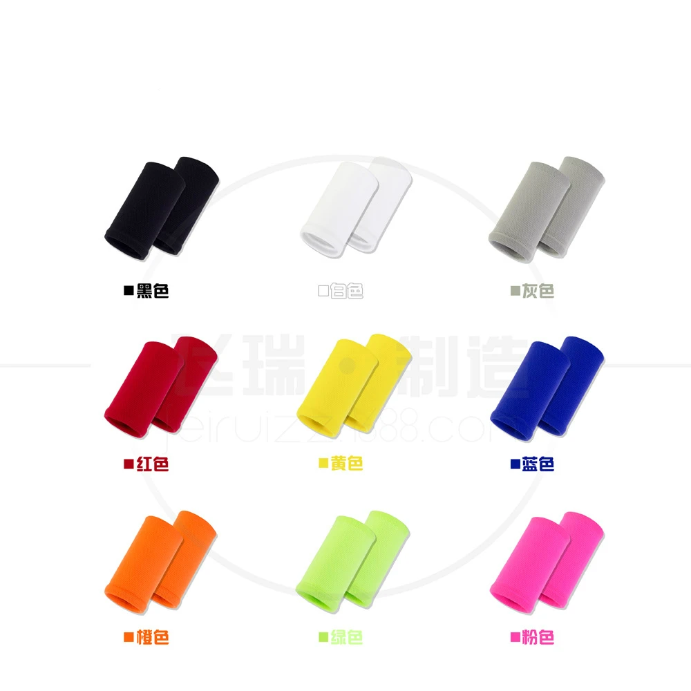 Long solid color compression wrist protector wrist sprain protector elastic sports fitness wrist cover can be customized LOGO