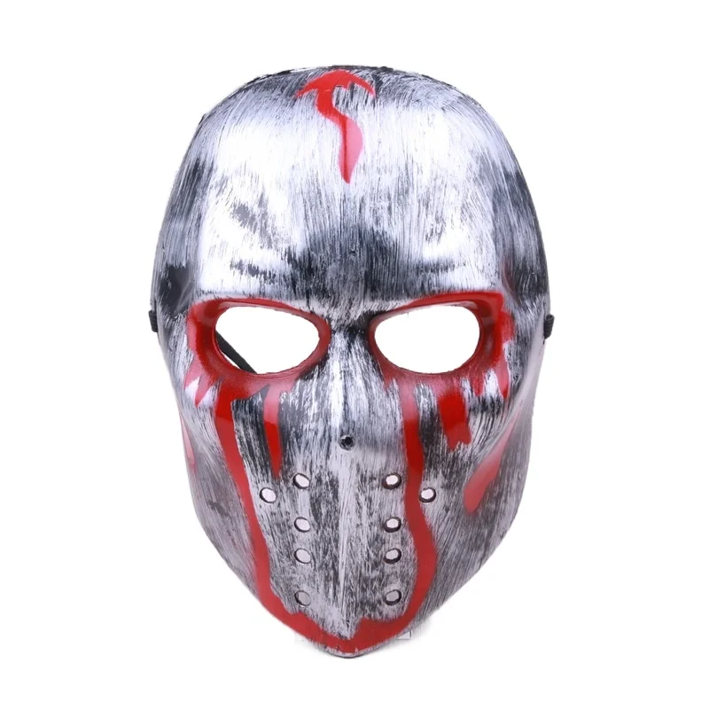 

Ghost Face Mask Halloween Scary Person Mask Horror Bleeding Mask Demon Cosplaying Party Show Props Haunted House Props Masque